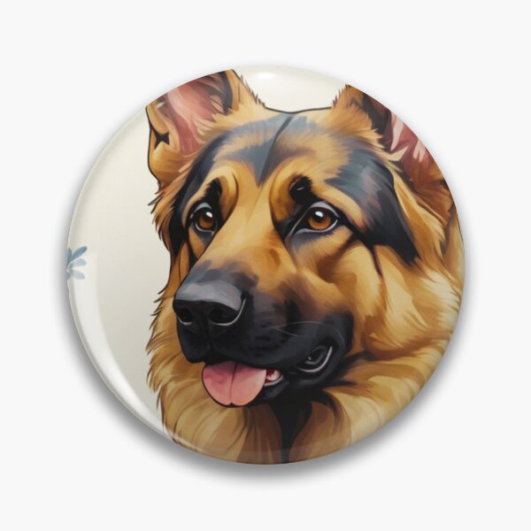 Item preview, German Shepherd Floral Painting Art designed and sold by TheAnimalZ00.