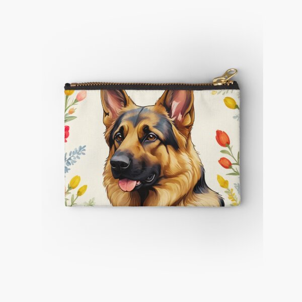 Item preview, German Shepherd Floral Painting Art designed and sold by TheAnimalZ00.