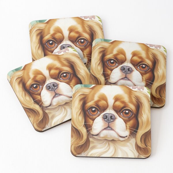 Item preview, English Toy Spaniel Floral Painting Art designed and sold by TheAnimalZ00.