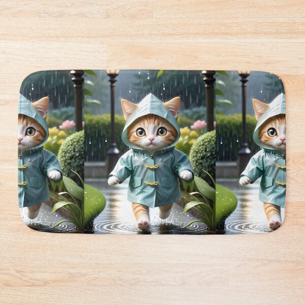 Item preview, Cat with a raincoat - Modern digital art designed and sold by Ai-michiart.