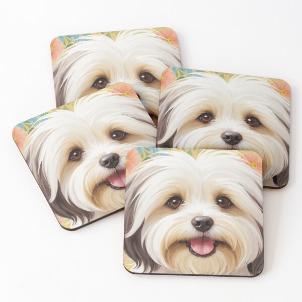 Item preview, Havanese Floral Painting Art designed and sold by TheAnimalZ00.