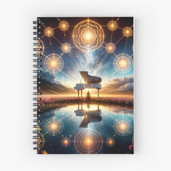 Item preview, Crystal Piano Floating Above Sunset Lake designed and sold by koreatvtea.