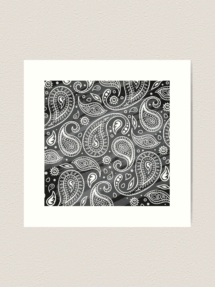 Paisley pattern vector background, seamless floral ornament in