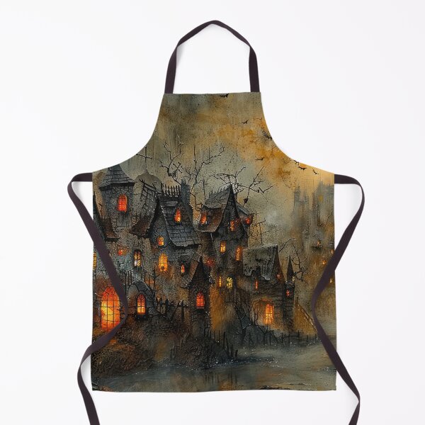 Item preview, Spooky Halloween Village designed and sold by NeoNebulaArt.