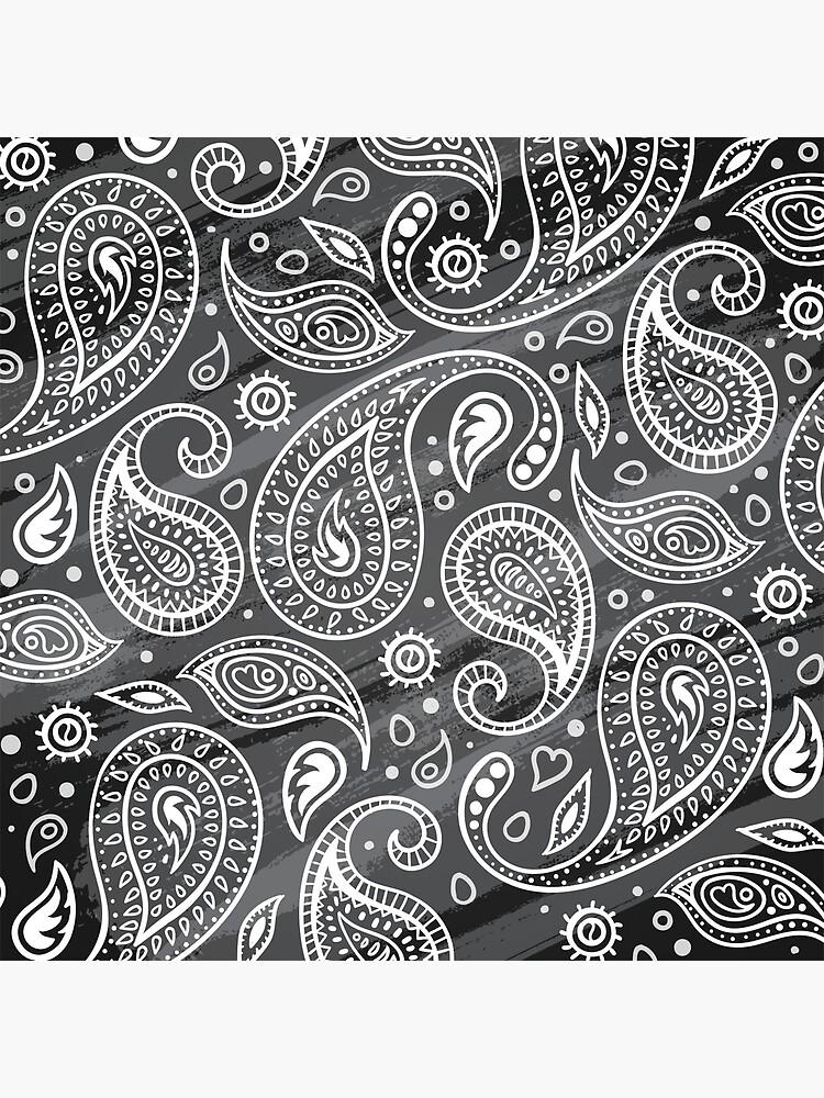 Paisley pattern vector background, seamless floral ornament in