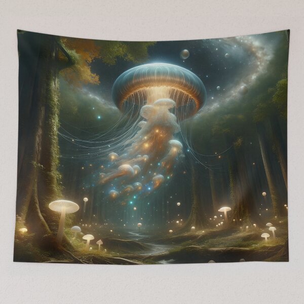 Item preview, Glowing Jellyfish in Ancient Forest designed and sold by koreatvtea.