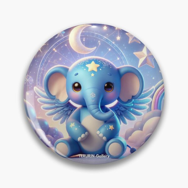 Item preview, Guardian of Dreams: Dreamus the Blue Elephant designed and sold by TERURIN-Gallery.