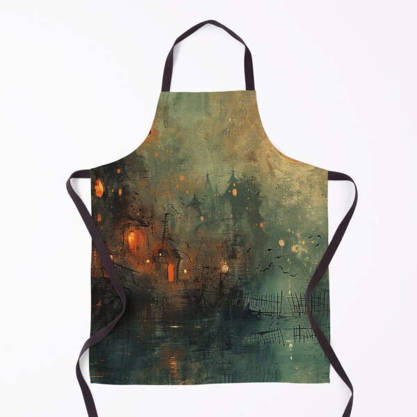 Item preview, Spooky Halloween Village designed and sold by NeoNebulaArt.