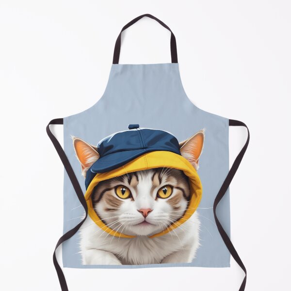 Item preview, tabby cat wearing a blue baseball cap designed and sold by anydesign01.
