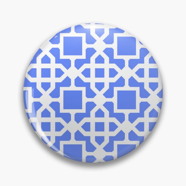 Item preview, Mid-Century Modern Blue Geometric Pattern On White designed and sold by DEC02.