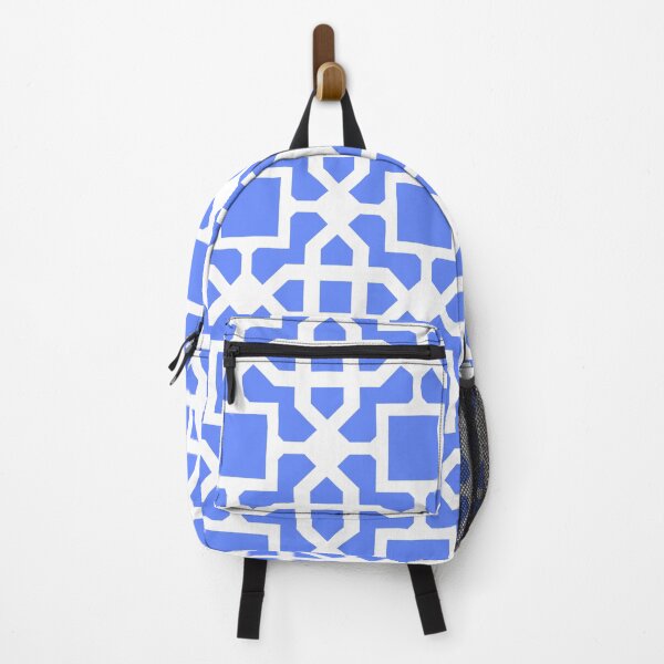 Item preview, Mid-Century Modern Blue Geometric Pattern On White designed and sold by DEC02.