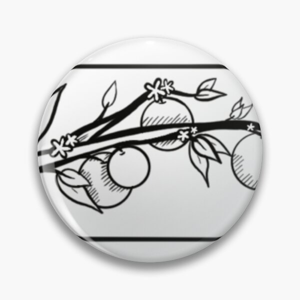 Item preview, Orange Tree Branch Stamp Design - Black designed and sold by gillianalyse.