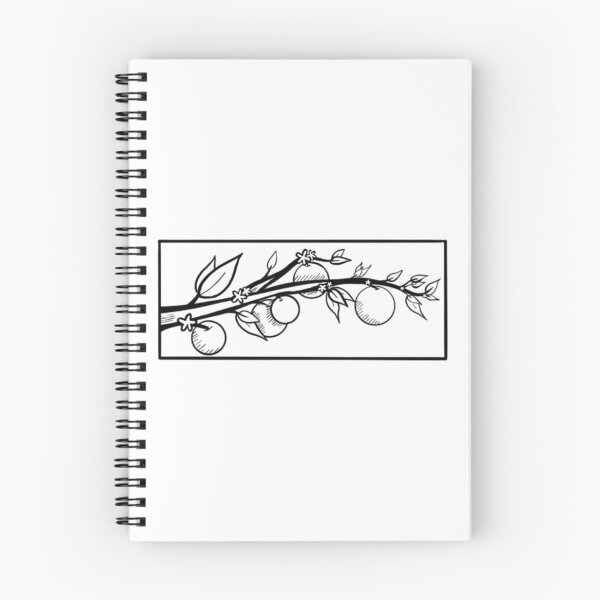 Item preview, Orange Tree Branch Stamp Design - Black designed and sold by gillianalyse.
