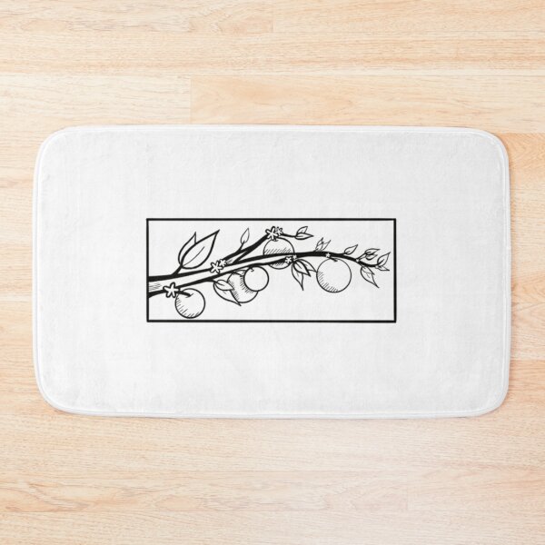 Item preview, Orange Tree Branch Stamp Design - Black designed and sold by gillianalyse.