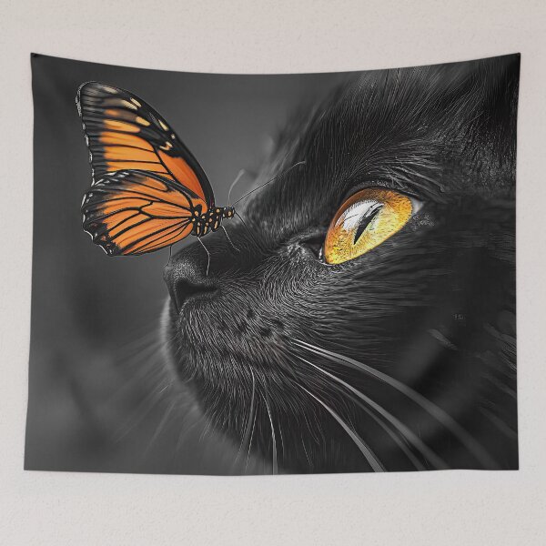 Item preview, Butterfly on Cat Nose SC designed and sold by Elisabeth Lucas.