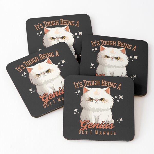 Item preview, Funny Sassy Cat- It's Tough Being A Genius designed and sold by AlienOccupation.