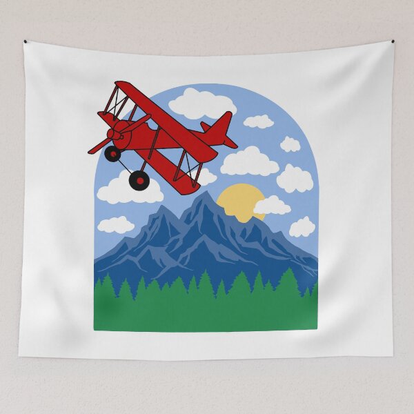 Item preview, My Number One Airplane Flying Over Mountains  designed and sold by missmann.