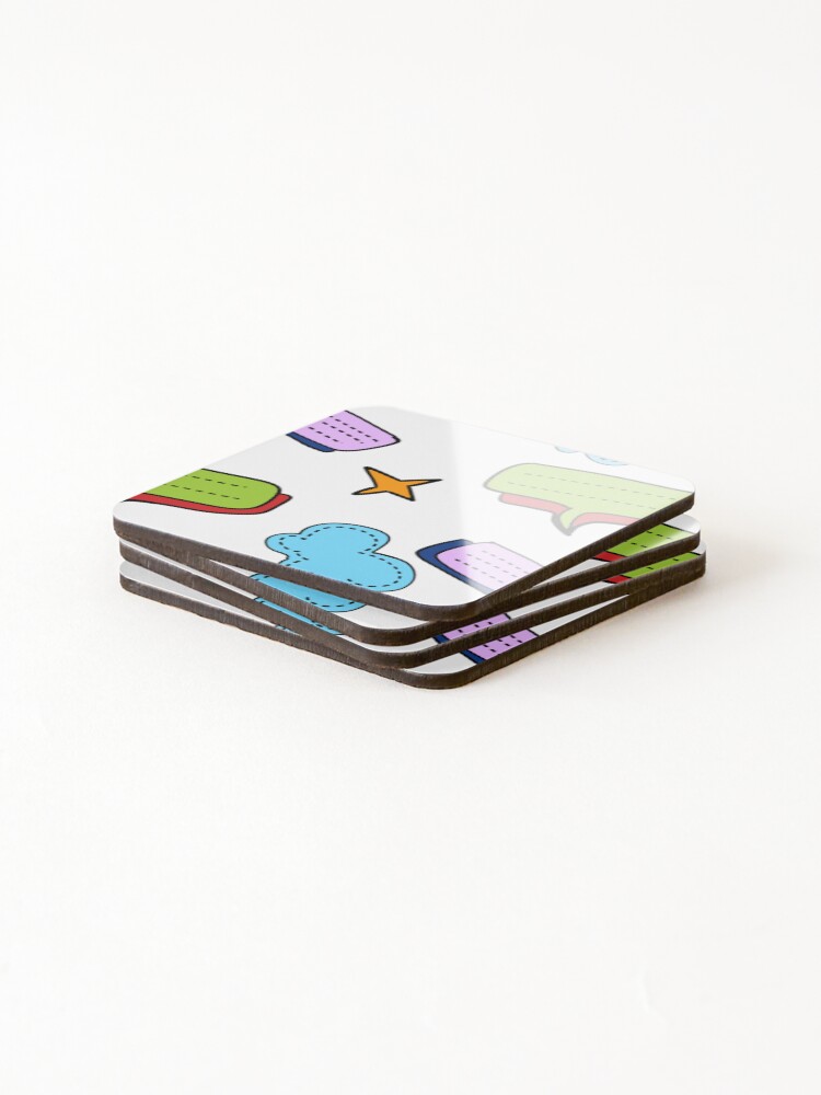 Thumbnail 4 of 5, Coasters (Set of 4), Speech bubble pattern designed and sold by Ryslissa.