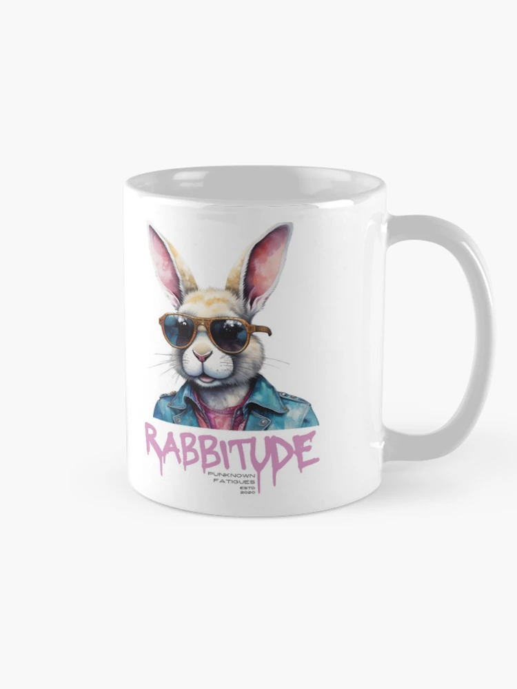 Thumbnail 3 of 6, Coffee Mug, Cool Rabbit | Rabbitude designed and sold by pUNKnown.