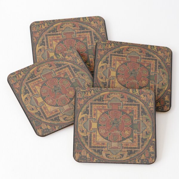 Item preview, Cosmic Palace Mandala (ca. 1100) | Chakrasamvara Mandala Art from Nepal designed and sold by NiobesSkein.