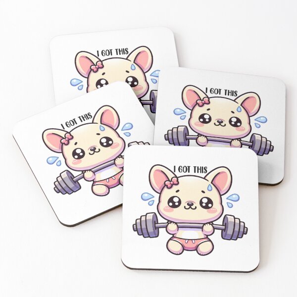 Item preview, Girl French bulldog lifting weights sticker and more designed and sold by CRandRRstickers.