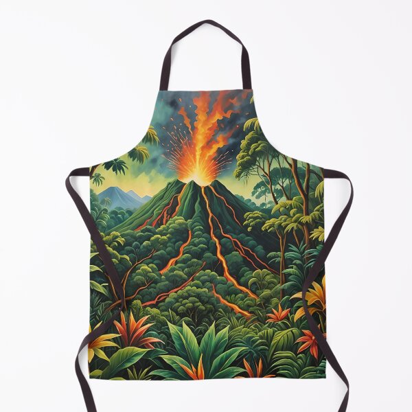 Item preview, Acrylic Volcano Island with Lush Forest designed and sold by koreatvtea.