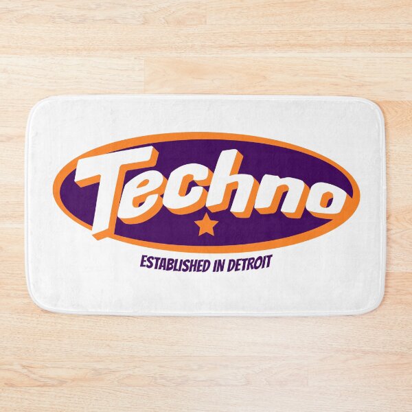 Item preview, TECHNO  - Gas Station Logo (plum/orange)  designed and sold by Discothreadz.