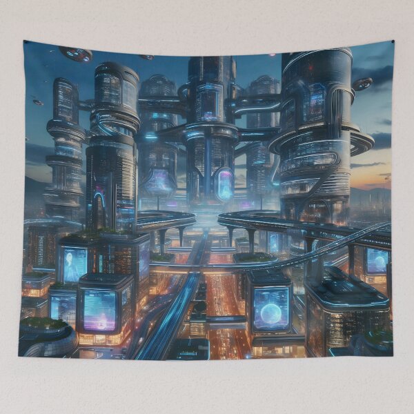 Item preview, Future City designed and sold by AwesomeDigiShop.