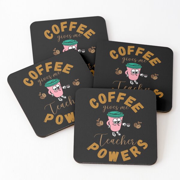 Item preview, Coffee Gives Me Teacher Powers designed and sold by Trendz by Ami.