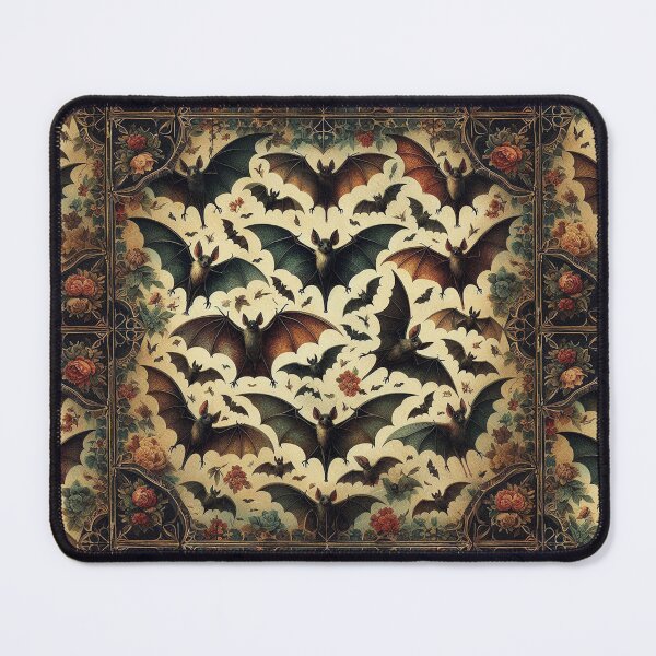 Item preview, Pattern of flying bats retro style designed and sold by BatsAndRats.