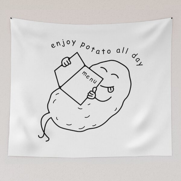 Item preview, enjoy potato all day, tater tot funny, cartoon potato funny. designed and sold by stylegoose.