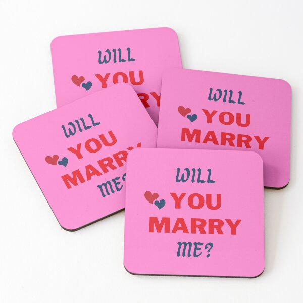 Item preview, WILL YOU MARRY ME? Red & Navy Blue designed and sold by AASparksDesigns.