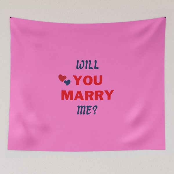 Item preview, WILL YOU MARRY ME? Red & Navy Blue designed and sold by AASparksDesigns.