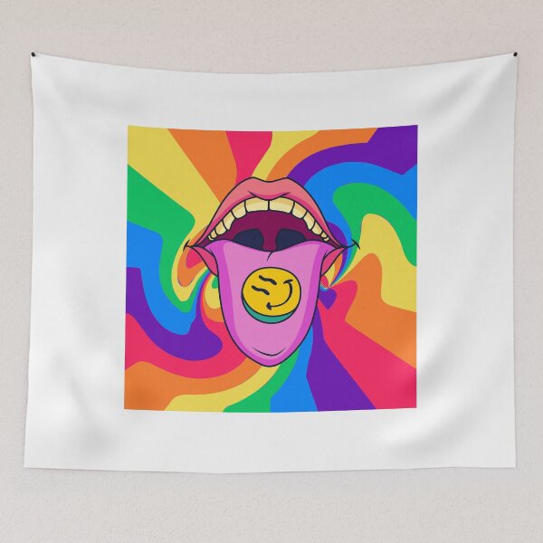Item preview, Trippy Hippy Psychedelic Smiley designed and sold by CoolCrap-.