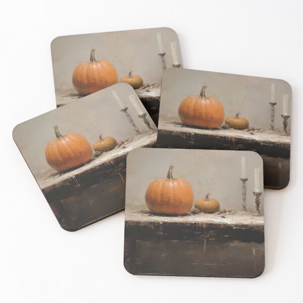 Item preview,  Pumpkin Still Life Painting Rustic Fall Art Vintage Autumn  designed and sold by ArtHausPrint.