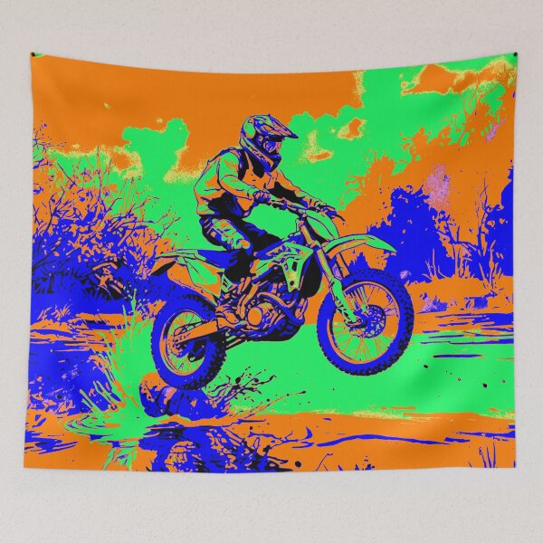 Item preview, River Hopping - Motocross Rider designed and sold by NaturePrints.