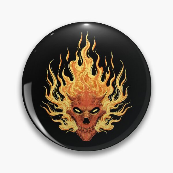 Item preview, Flame Skull Head designed and sold by WOLForDEER.