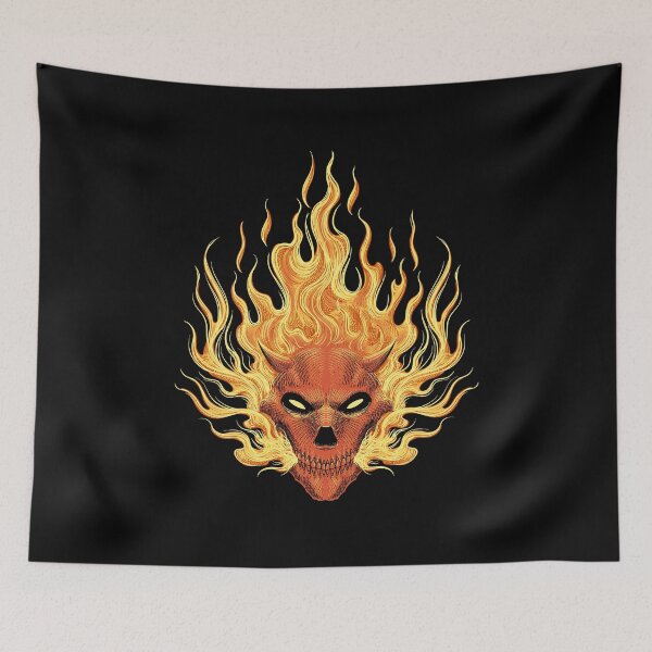 Item preview, Flame Skull Head designed and sold by WOLForDEER.