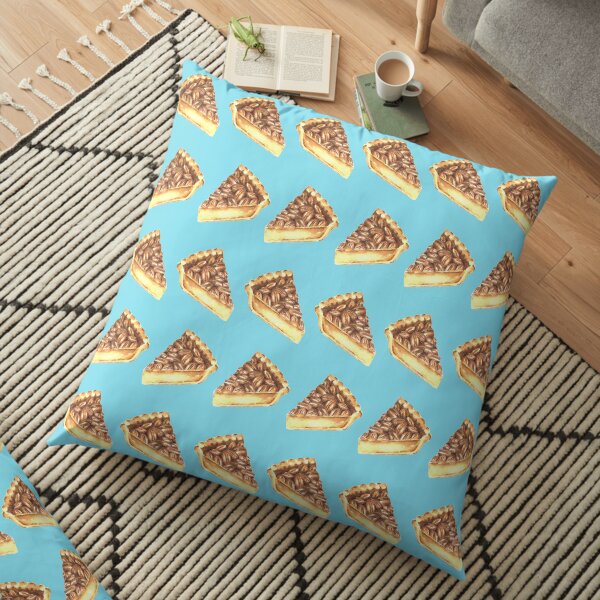 Watercolor Pecan Pie Pattern Floor Pillow