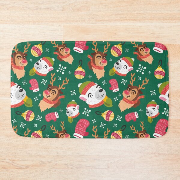 Item preview, cute Christmas pattern with polar bear and reindeer designed and sold by Mauswohn.
