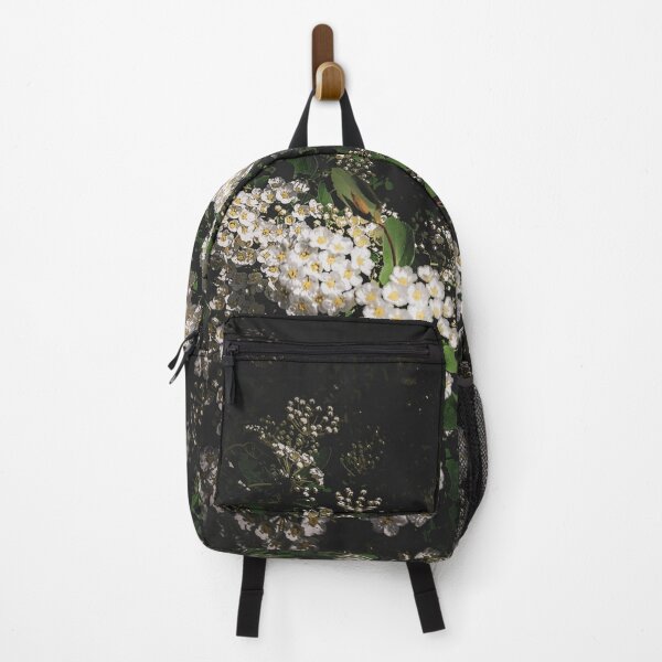 Item preview, Bush with white blooming flowers emerging from the darkness designed and sold by PavlinaBFDesign.