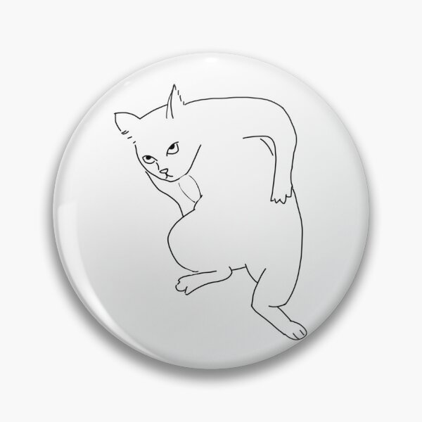 Item preview, wierd pose cat doodle  designed and sold by jwaalaa.