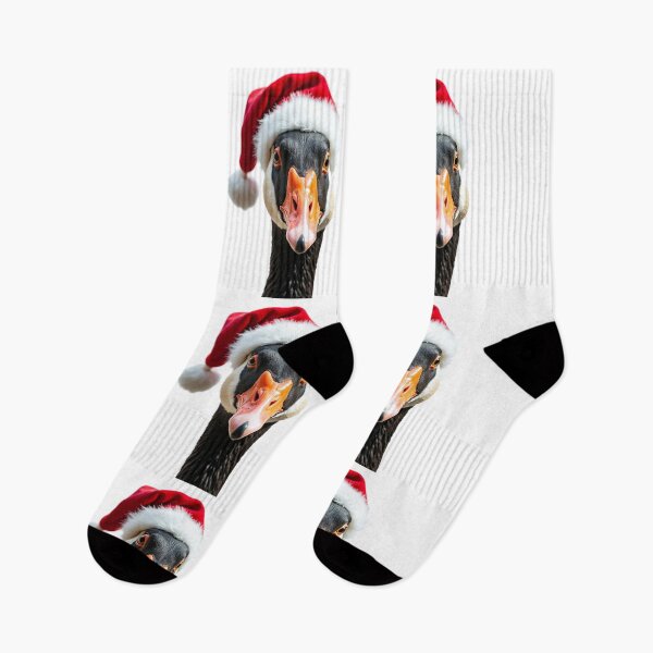 Artikelvorschau, Lustige Gans mit Weihnachtsmütze entworfen und verkauft von LazyOwlStore.
