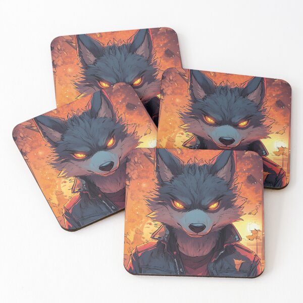 Item preview, scary anime horror wolf, anime illustration designed and sold by Mauswohn.
