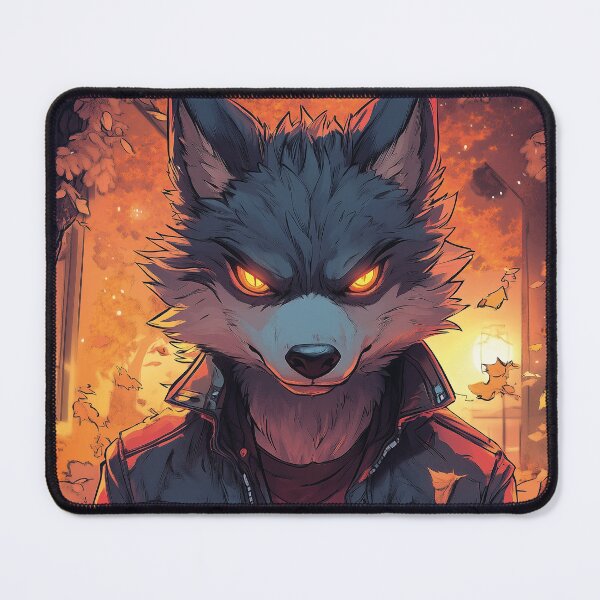 Item preview, scary anime horror wolf, anime illustration designed and sold by Mauswohn.