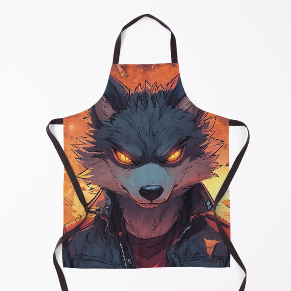 Item preview, scary anime horror wolf, anime illustration designed and sold by Mauswohn.
