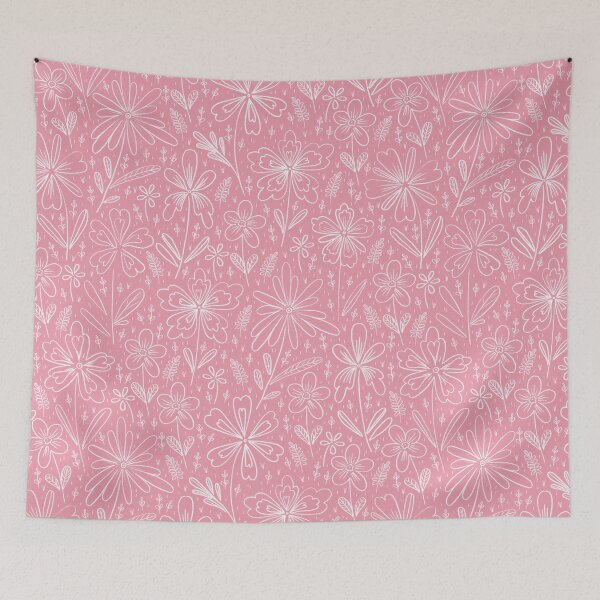 Item preview, Chalk Flowers, Light pink background designed and sold by Alex  Blud.