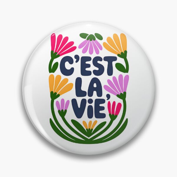 Item preview, "C'est la vie" A colorful and lively graphic with the French phrase designed and sold by OneLastWish.