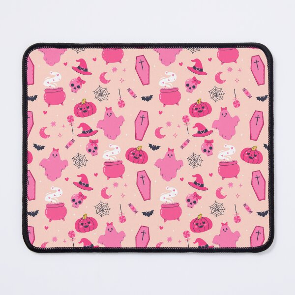 Item preview, pattern of pink Halloween items designed and sold by burbura.