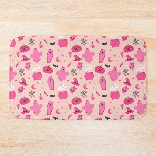 Item preview, pattern of pink Halloween items designed and sold by burbura.